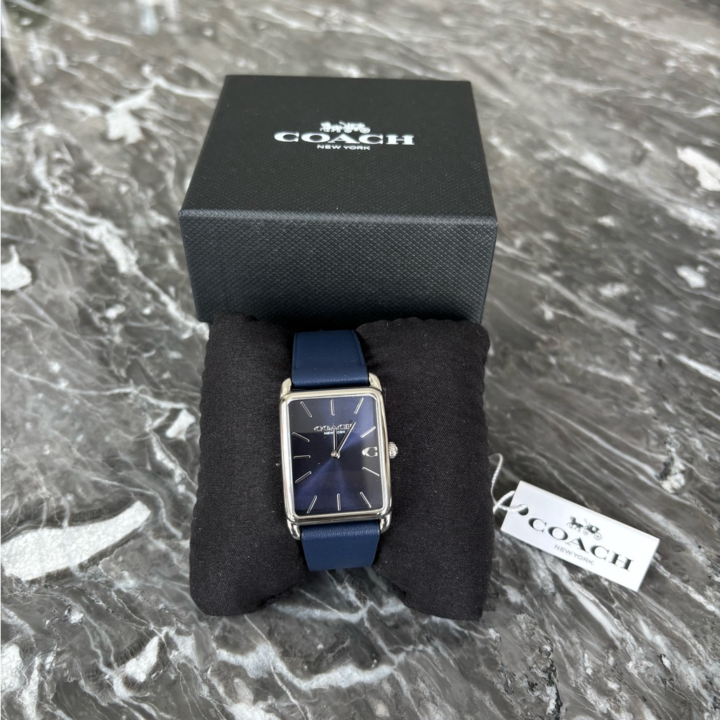 Coach Mens Navy Blue Elliot Watch 32 Mm X 26 Mm